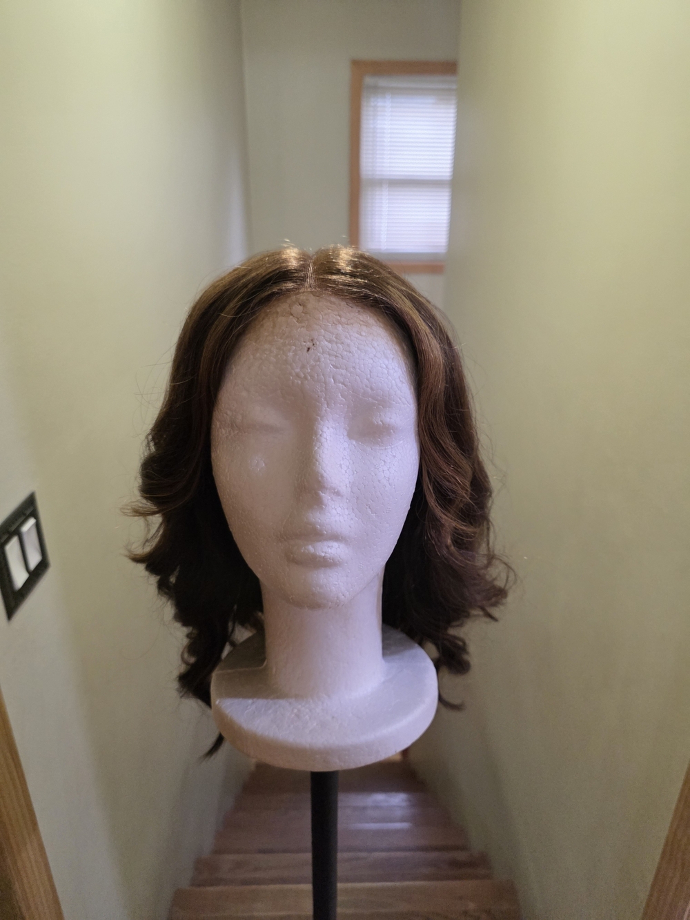 Brown Women's Human Hair HD Draw String Wig